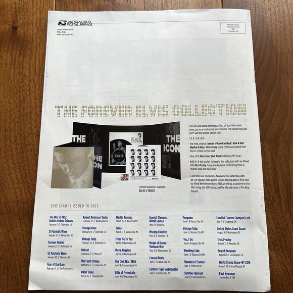 Elvis USPS USA Philatelic Catalogs Stamp Collector Magazines - Picture 4 of 4
